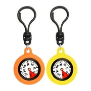 GJX 2Pcs Compass Hiking Survival,Smoother Rotation Compass,Elastic Silicone Shell Military Gear,Colormixing1